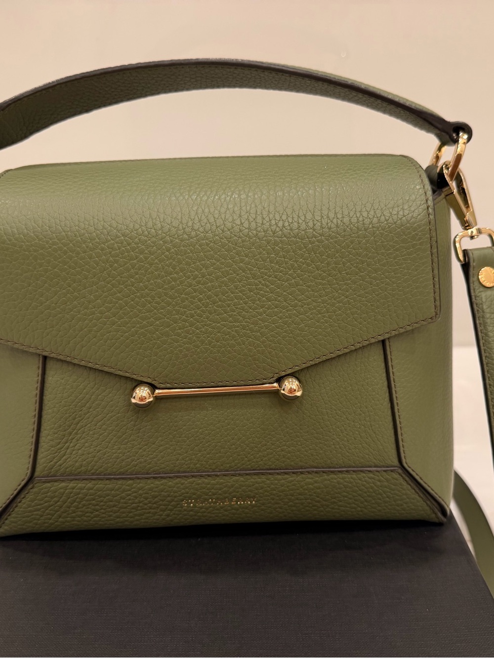 Strathberry Mosaic Bag Pine Green Used Once